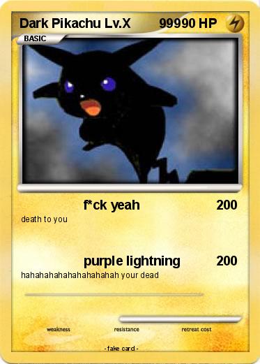 Pokemon Dark Pikachu Lv.X        999