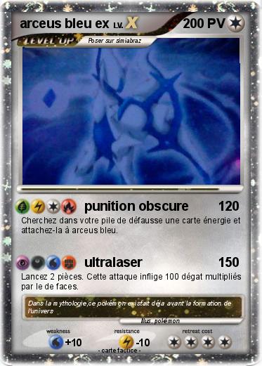 Pokemon arceus bleu ex
