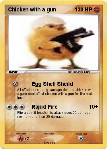 Pokemon Chicken with a gun