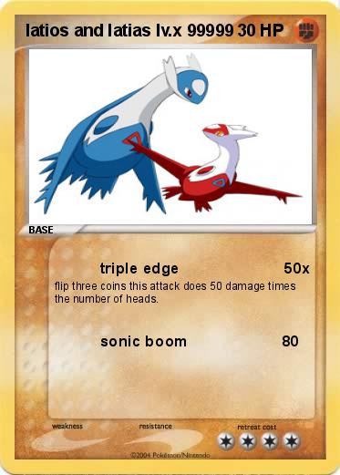 Pokemon latios and latias lv.x 99999