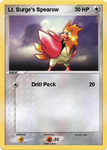 Pokemon Lt. Surge's Spearow