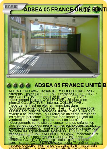 Pokemon ADSEA 05 FRANCE UNITÉ B INTERNAT FRANCE IME FRANCE