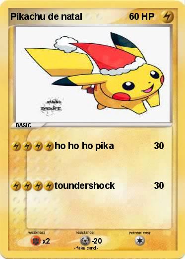 Pokemon Pikachu de natal