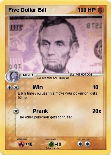 Pokemon Five Dollar Bill