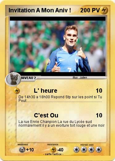 Pokemon Invitation A Mon Aniv !