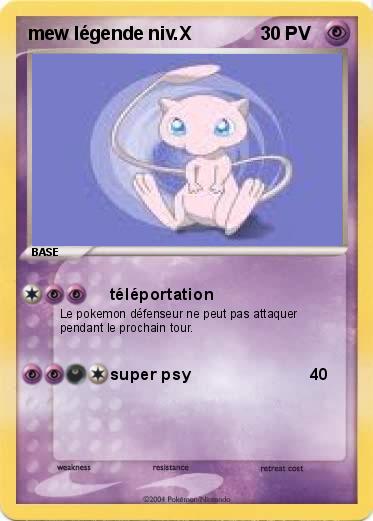 Pokemon mew légende niv.X