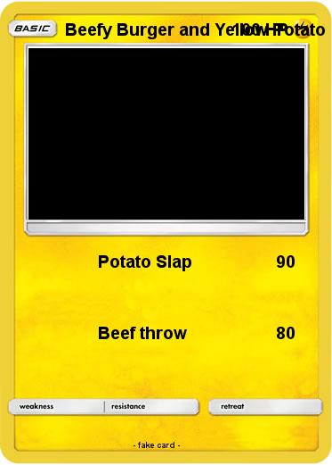 Pokemon Beefy Burger and Yellow Potato