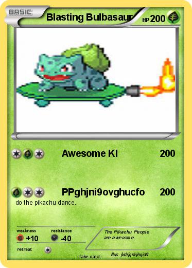 Pokemon Blasting Bulbasaur