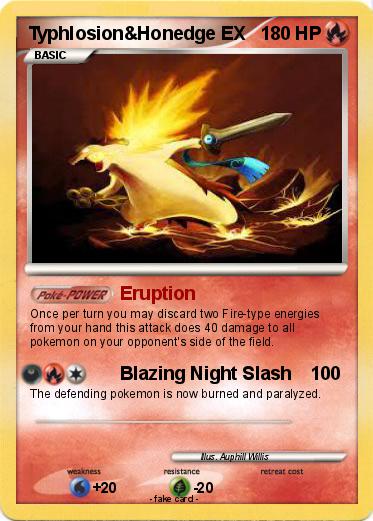 Pokemon Typhlosion&Honedge EX
