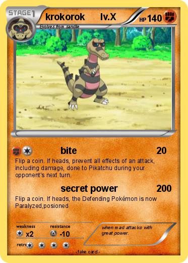 Pokemon krokorok      lv.X