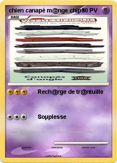 Pokemon chien canapé m@nge chips