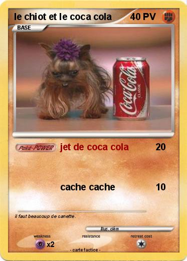 Pokemon le chiot et le coca cola