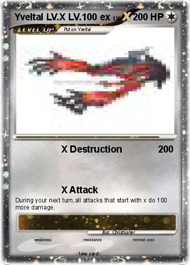 Pokemon Yveltal LV.X LV.100 ex