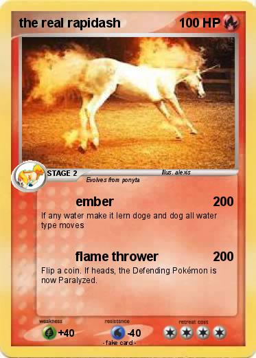 Pokemon the real rapidash