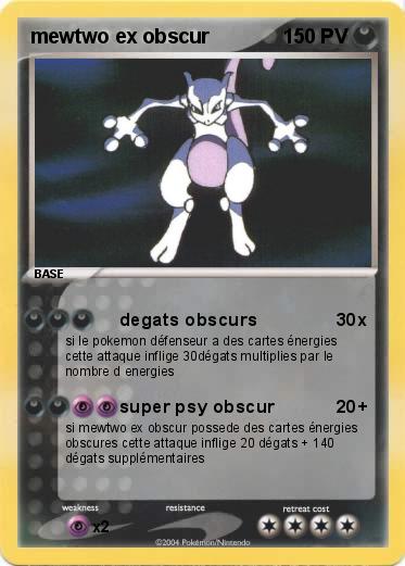 Pokemon mewtwo ex obscur
