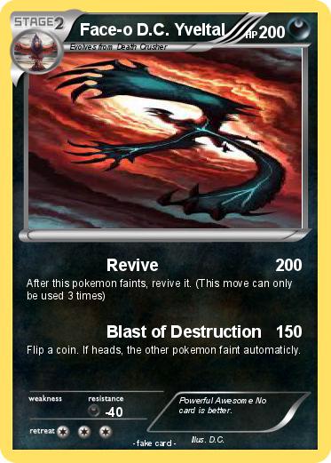 Pokemon Face-o D.C. Yveltal