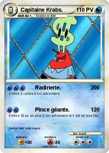 Pokemon Capitaine Krabs.