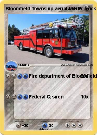 Pokemon Bloomfield Township aerial ladder truck