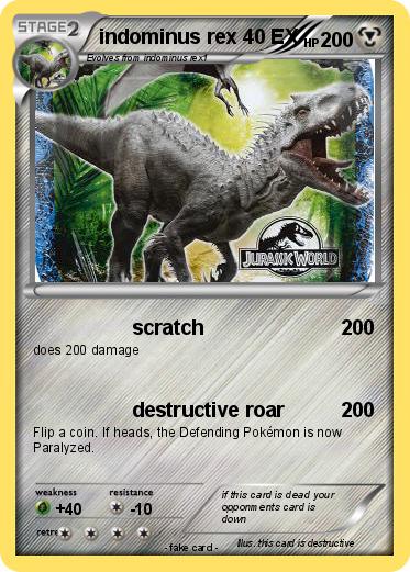 Pokemon indominus rex 40 EX