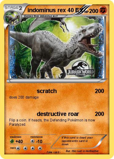 Pokemon indominus rex 40 EX