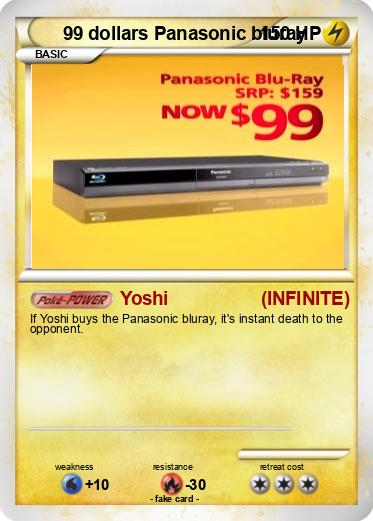 Pokemon 99 dollars Panasonic bluray