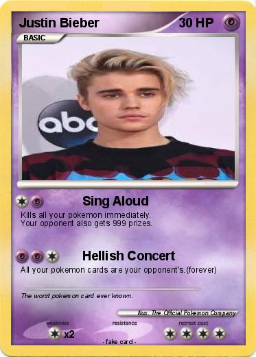 Pokemon Justin Bieber