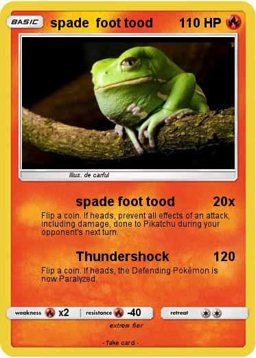 Pokemon spade  foot tood