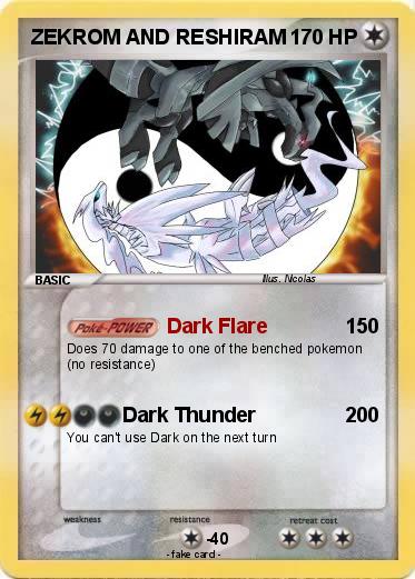 Pokemon ZEKROM AND RESHIRAM