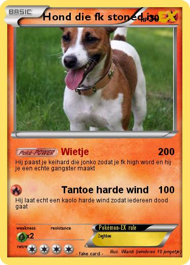 Pokemon Hond die fk stoned is.