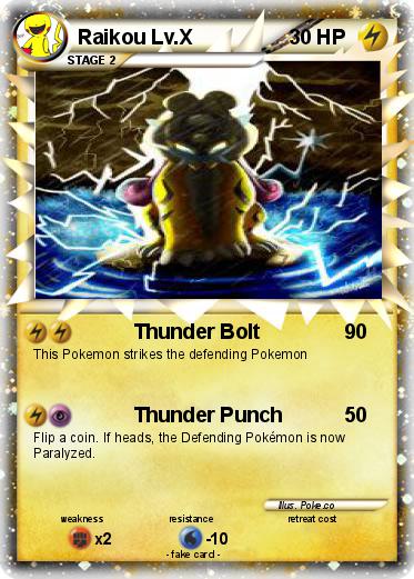 Pokemon Raikou Lv.X