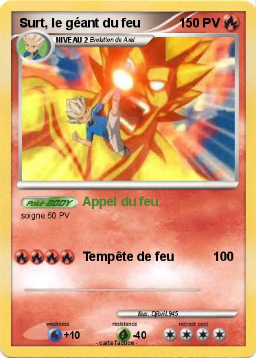 Pokemon Surt, le géant du feu