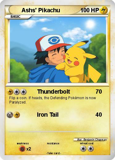 Pokemon Ashs' Pikachu