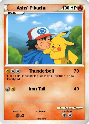 Pokemon Ashs' Pikachu