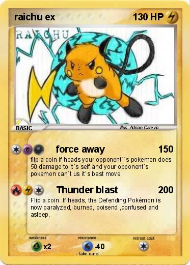 Pokemon raichu ex