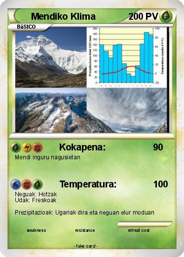 Pokemon Mendiko Klima