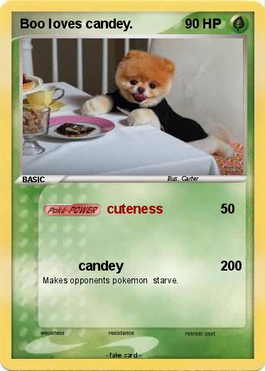 Pokemon Boo loves candey.