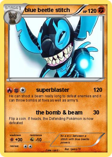 Pokemon blue beetle stitch