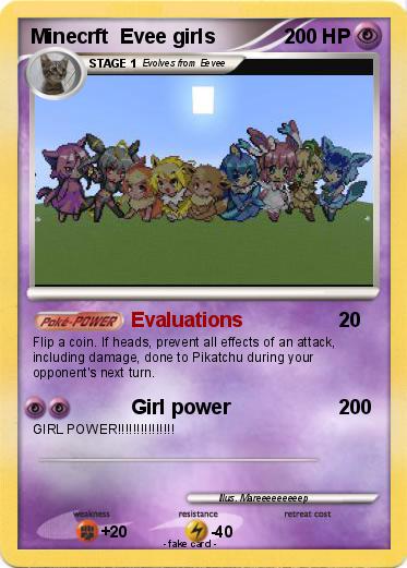 Pokemon Minecrft  Evee girls