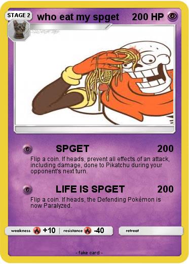Pokemon who eat my spget
