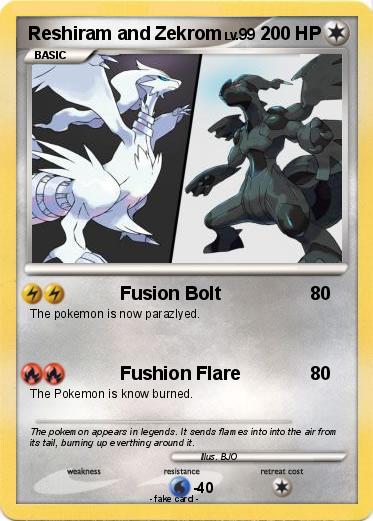 Pokemon Reshiram and Zekrom