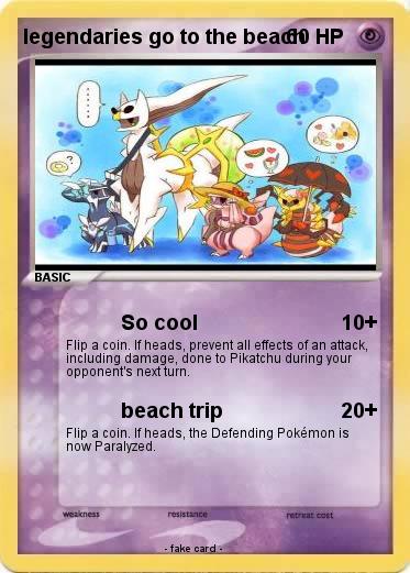 Pokemon legendaries go to the beach