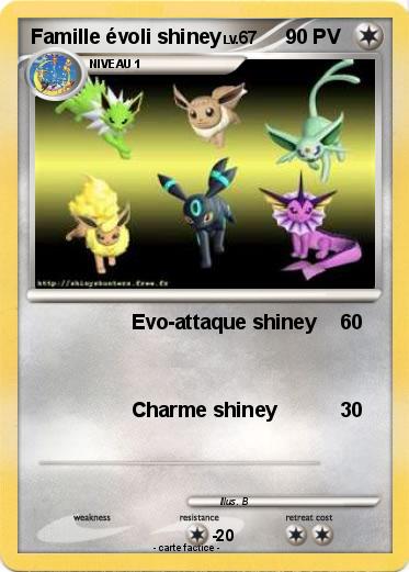 Pokemon Famille évoli shiney