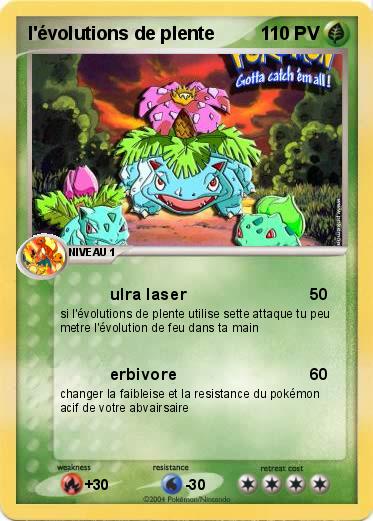 Pokemon l'évolutions de plente