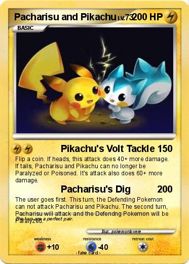 Pokemon Pacharisu and Pikachu