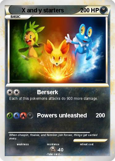 Pokemon X and y starters