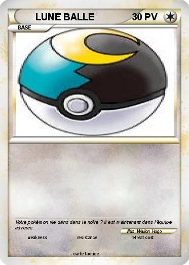 Pokemon LUNE BALLE