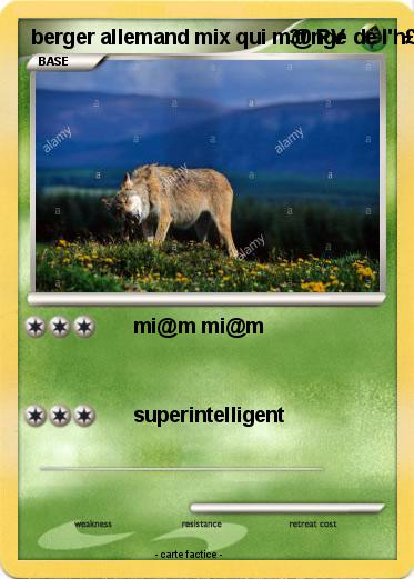 Pokemon berger allemand mix qui m@nge de l'h£rbe