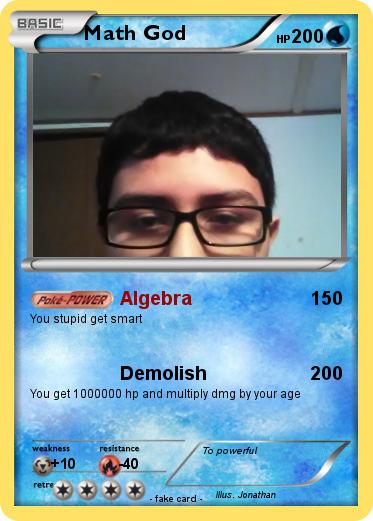 Pokémon Math God - Algebra - My Pokemon Card