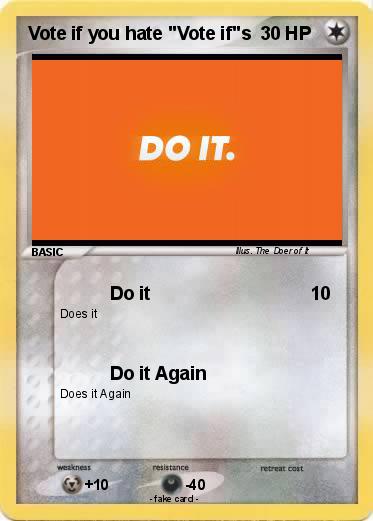 Pokemon Vote if you hate "Vote if"s