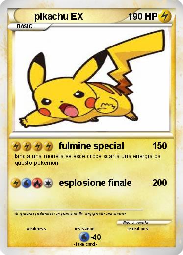 Pokemon pikachu EX